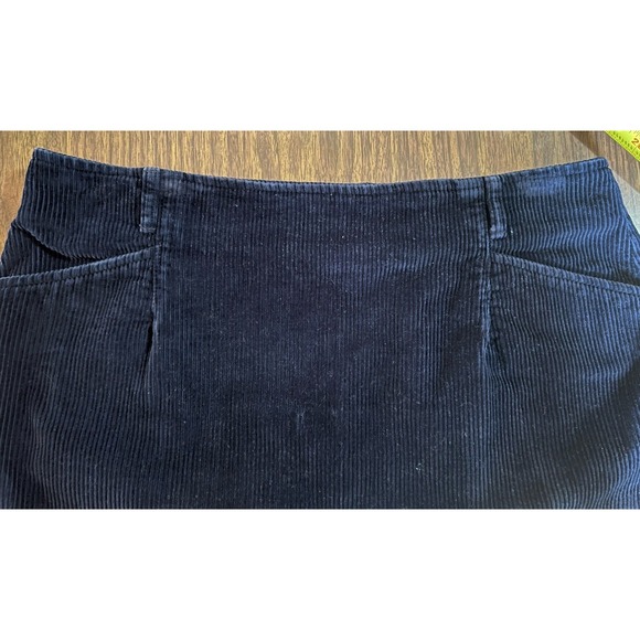 VTG Eddie Bauer Navy Blue Corduroy Skirt Women's 18 Y2K Dark Academia CabinCore - Picture 3 of 10